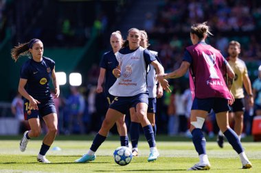 FC Barcelona 'nın oyuncuları UEFA Kadınlar Şampiyonlar Ligi 2025 final maçında Estadio Jose Alvalade' de Arsenal FC Barcelona (Maciej Rogowski)