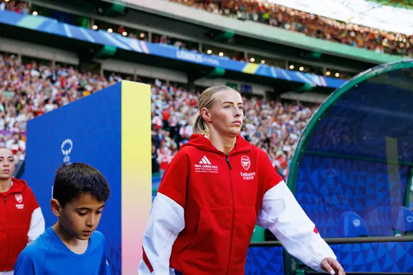 Chloe Kelly UEFA Şampiyonlar Ligi 2025 final maçında Estadio Jose Alvalade 'de Arsenal FC ve FC Barcelona arasında görüldü (Maciej Rogowski)