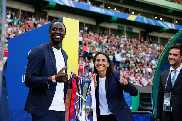 Eder ve Carla Couto, UEFA Kadınlar Şampiyonlar Ligi 2025 final maçında Estadio Jose Alvalade 'de (Maciej Rogowski) Arsenal FC ve FC Barcelona arasında görüldü.)