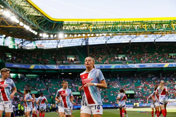Chloe Kelly UEFA Şampiyonlar Ligi 2025 final maçında Estadio Jose Alvalade 'de Arsenal FC ve FC Barcelona arasında görüldü (Maciej Rogowski)
