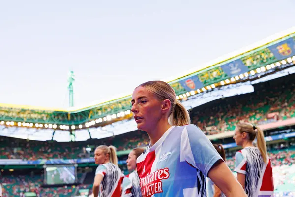 Chloe Kelly UEFA Şampiyonlar Ligi 2025 final maçında Estadio Jose Alvalade 'de Arsenal FC ve FC Barcelona arasında görüldü (Maciej Rogowski)