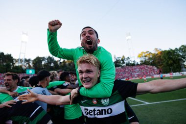 Conrad Harder, SL Benfica ve Sporting CP (Maciej Rogowski) takımları arasında oynanan Taca de Portugal 2025 final maçında görüldü.)