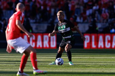 Hidemasa Morita, SL Benfica ve Sporting CP (Maciej Rogowski) takımları arasında oynanan Taca de Portugal 2025 final maçında görüldü.)