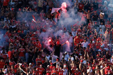 Benfica taraftarları Taca de Portugal 2025 final maçında SL Benfica ve Sporting CP (Maciej Rogowski)