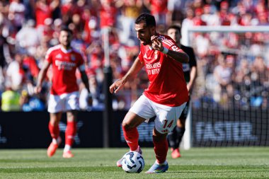 Vangelis Pavlidis, SL Benfica ve Sporting CP (Maciej Rogowski) takımları arasında oynanan Taca de Portugal 2025 final maçında görüldü.)
