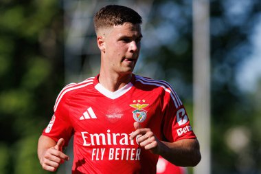 Samuel Dahl, SL Benfica ve Sporting CP (Maciej Rogowski) takımları arasında oynanan Taca de Portugal 2025 final maçında görüldü.)