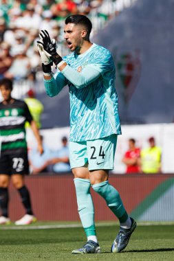 Rui Silva, SL Benfica ve Sporting CP (Maciej Rogowski) takımları arasında oynanan Taca de Portugal 2025 final maçında görüldü.)