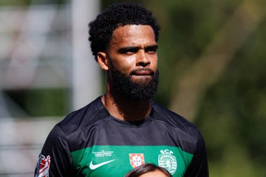 Jeremiah St. Juste Taca de Portugal 2025 final maçında SL Benfica ve Sporting CP (Maciej Rogowski) takımları arasında görüldü.)