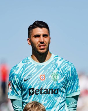 Rui Silva, SL Benfica ve Sporting CP (Maciej Rogowski) takımları arasında oynanan Taca de Portugal 2025 final maçında görüldü.)