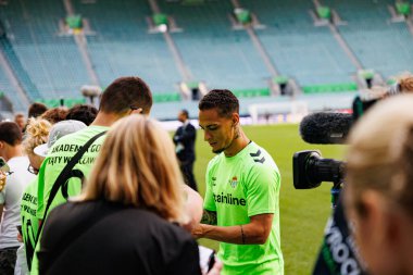 Antony, UEFA Konferans Ligi 2025 final maçından önce Real Betis Balompie ve Chelsea FC (Maciej Rogowski)