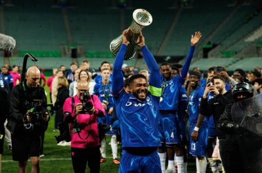 Reece James, Real Betis Balompie ve Chelsea FC (Maciej Rogowski) arasında oynanan UEFA Konferans Ligi 2025 final maçında görüldü.)