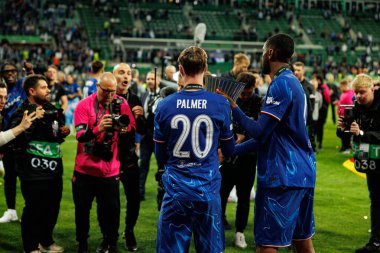 Cole Palmer, Real Betis Balompie ve Chelsea FC (Maciej Rogowski) arasında oynanan UEFA Konferans Ligi 2025 final maçında görüldü.)