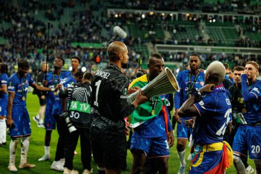 Robert Sanchez, Real Betis Balompie ve Chelsea FC (Maciej Rogowski) arasında oynanan UEFA Konferans Ligi 2025 final maçında görüldü.)