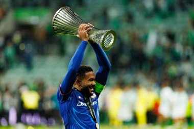 Reece James, Real Betis Balompie ve Chelsea FC (Maciej Rogowski) arasında oynanan UEFA Konferans Ligi 2025 final maçında görüldü.)