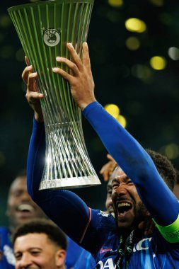 Reece James, Real Betis Balompie ve Chelsea FC (Maciej Rogowski) arasında oynanan UEFA Konferans Ligi 2025 final maçında görüldü.)