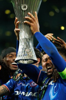 Reece James, Real Betis Balompie ve Chelsea FC (Maciej Rogowski) arasında oynanan UEFA Konferans Ligi 2025 final maçında görüldü.)