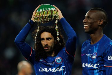 Marc Cucurella ve Nicolas Jackson UEFA Konferans Ligi 2025 final maçında Real Betis Balompie ve Chelsea FC (Maciej Rogowski)