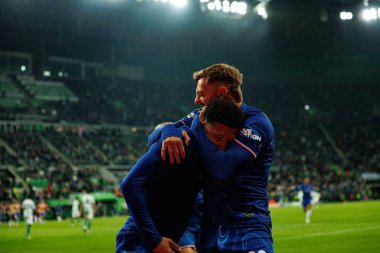 Jadon Sancho ve Kiernan Dewsbury-Hall UEFA Konferans Ligi 2025 final maçında Real Betis Balompie ve Chelsea FC (Maciej Rogowski)