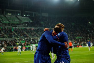 Jadon Sancho ve Kiernan Dewsbury-Hall UEFA Konferans Ligi 2025 final maçında Real Betis Balompie ve Chelsea FC (Maciej Rogowski)