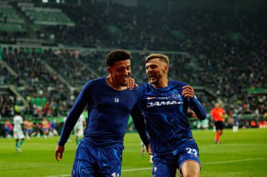 Jadon Sancho ve Kiernan Dewsbury-Hall UEFA Konferans Ligi 2025 final maçında Real Betis Balompie ve Chelsea FC (Maciej Rogowski)