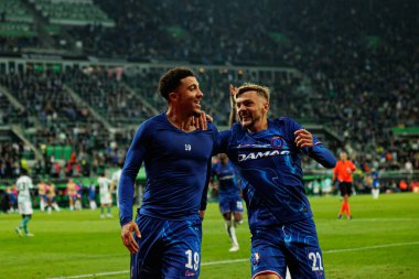 Jadon Sancho ve Kiernan Dewsbury-Hall UEFA Konferans Ligi 2025 final maçında Real Betis Balompie ve Chelsea FC (Maciej Rogowski)