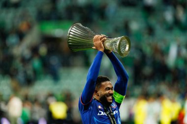 Reece James, Real Betis Balompie ve Chelsea FC (Maciej Rogowski) arasında oynanan UEFA Konferans Ligi 2025 final maçında görüldü.)