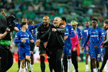 Robert Sanchez ve Enzo Maresca UEFA Konferans Ligi 2025 final maçında Real Betis Balompie ve Chelsea FC (Maciej Rogowski)