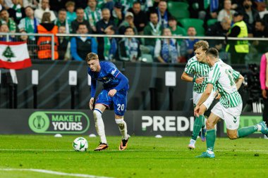 Cole Palmer, Real Betis Balompie ve Chelsea FC (Maciej Rogowski) arasında oynanan UEFA Konferans Ligi 2025 final maçında görüldü.)
