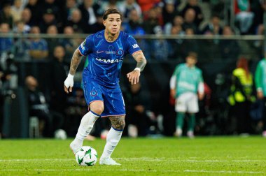 Enzo Fernandez, Real Betis Balompie ve Chelsea FC (Maciej Rogowski) arasında oynanan UEFA Konferans Ligi 2025 final maçında görüldü.)