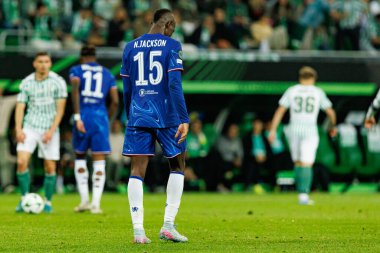 Nicolas Jackson, Real Betis Balompie ve Chelsea FC (Maciej Rogowski) arasında oynanan UEFA Konferans Ligi 2025 final maçında görüldü.)