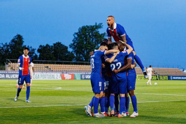Alverca oyuncuları Liga Portekiz 2 maçında FC Alverca ve Portimonense SC (Maciej Rogowski)