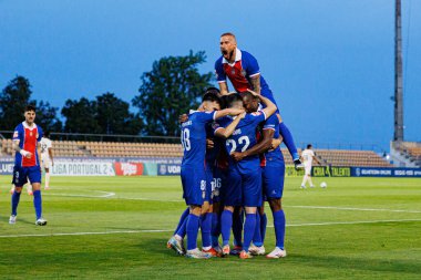 Alverca oyuncuları Liga Portekiz 2 maçında FC Alverca ve Portimonense SC (Maciej Rogowski)