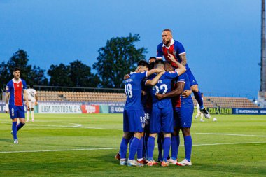 Alverca oyuncuları Liga Portekiz 2 maçında FC Alverca ve Portimonense SC (Maciej Rogowski)