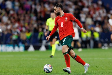 Bruno Fernandes, Almanya ve Portekiz milli takımları arasında oynanan 2025 UEFA Uluslar Ligi yarı final maçında görüldü (Maciej Rogowski)