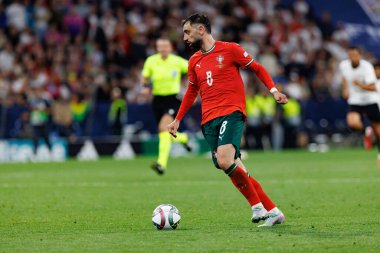 Bruno Fernandes, Almanya ve Portekiz milli takımları arasında oynanan 2025 UEFA Uluslar Ligi yarı final maçında görüldü (Maciej Rogowski)