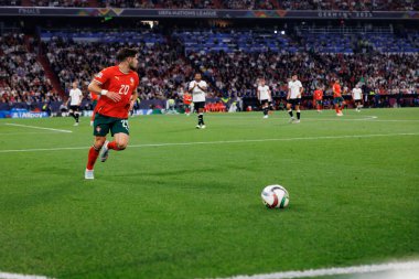 Pedro Neto, Almanya ve Portekiz milli takımları arasında oynanan 2025 UEFA Uluslar Ligi yarı final maçında görüldü (Maciej Rogowski)