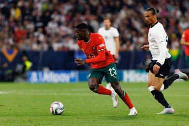 Nuno Mendes, Almanya ve Portekiz milli takımları arasında oynanan 2025 UEFA Uluslar Ligi yarı final maçında görüldü (Maciej Rogowski)