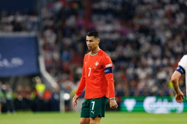 Cristiano Ronaldo, Almanya ve Portekiz milli takımları arasında oynanan 2025 UEFA Uluslar Ligi yarı final maçında görüldü (Maciej Rogowski)