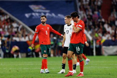 Bruno Fernandes, Almanya ve Portekiz milli takımları arasında oynanan 2025 UEFA Uluslar Ligi yarı final maçında görüldü (Maciej Rogowski)