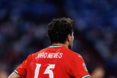 Joao Neves, Almanya ve Portekiz milli takımları arasında oynanan 2025 UEFA Uluslar Ligi yarı final maçında görüldü (Maciej Rogowski)