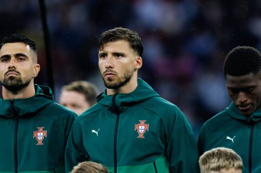 Ruben Dias, Almanya ve Portekiz milli takımları arasında oynanan 2025 UEFA Uluslar Ligi yarı final maçında görüldü (Maciej Rogowski)