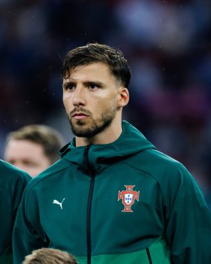 Ruben Dias, Almanya ve Portekiz milli takımları arasında oynanan 2025 UEFA Uluslar Ligi yarı final maçında görüldü (Maciej Rogowski)