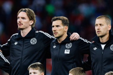 Nick Woltemade ve Leon Goretzka, Almanya ve Portekiz milli takımları arasında oynanan 2025 UEFA Milletler Ligi yarı final maçında görüldü (Maciej Rogowski)