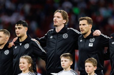 Aleksandar Pavloviç, Nick Woltemade ve Leon Goretzka, UEFA Uluslar Ligi 2025 yarı final maçında Almanya ve Portekiz milli takımları arasında görüldü (Maciej Rogowski)