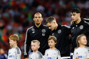 Leroy Sane, Florian Wirtz ve Aleksandar Pavloviç, UEFA Uluslar Ligi 2025 yarı final maçında Almanya ve Portekiz milli takımları arasında görüldü (Maciej Rogowski)