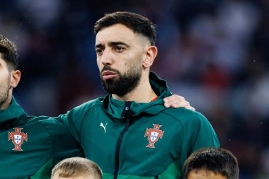 Bruno Fernandes, Almanya ve Portekiz milli takımları arasında oynanan 2025 UEFA Uluslar Ligi yarı final maçında görüldü (Maciej Rogowski)