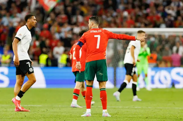 Cristiano Ronaldo, Almanya ve Portekiz milli takımları arasında oynanan 2025 UEFA Uluslar Ligi yarı final maçında görüldü (Maciej Rogowski)
