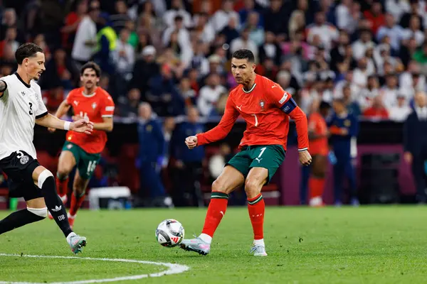 Cristiano Ronaldo, Almanya ve Portekiz milli takımları arasında oynanan 2025 UEFA Uluslar Ligi yarı final maçında görüldü (Maciej Rogowski)