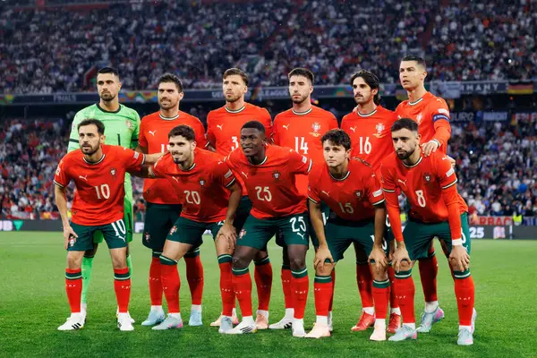 Portekiz milli takımı, Almanya ve Portekiz milli takımları arasında oynanan 2025 UEFA Uluslar Ligi yarı final maçında görüldü (Maciej Rogowski)