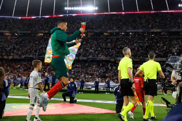 Cristiano Ronaldo, Almanya ve Portekiz milli takımları arasında oynanan 2025 UEFA Uluslar Ligi yarı final maçında görüldü (Maciej Rogowski)